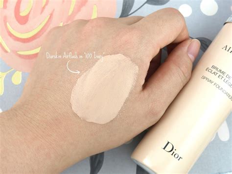 dior airflash swatches 101|Dior diorskin mist foundation.